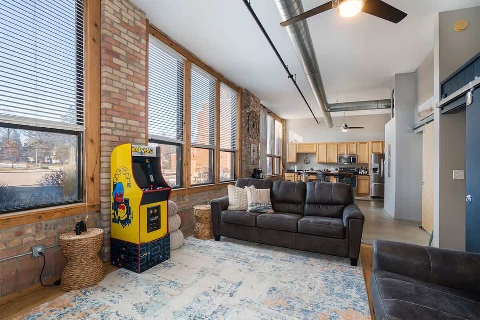 Contemporary Comfort with a Touch of Nostalgia - The Shoreline Vibe Even Comes with a Vintage PacMan Machine