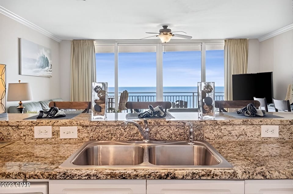 Gulf view from the kitchen