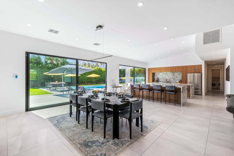 Huge windows let the natural light in