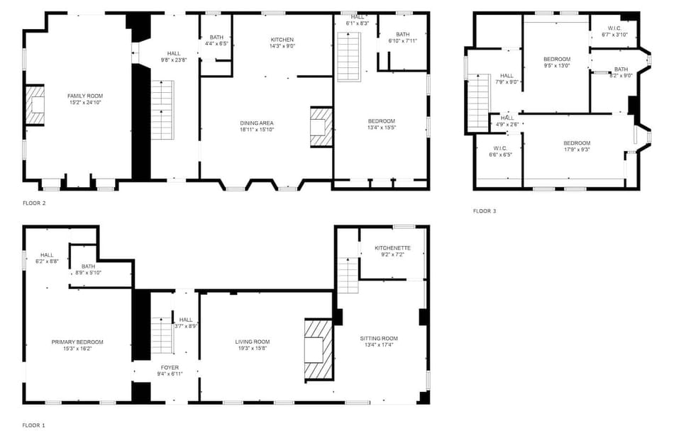 Our 200-year-old home has a rich history and has been lovingly renovated over the years to provide modern comforts and conveniences.  To help you navigate the flow of the rooms and the options available to you, we've included a floor plan.