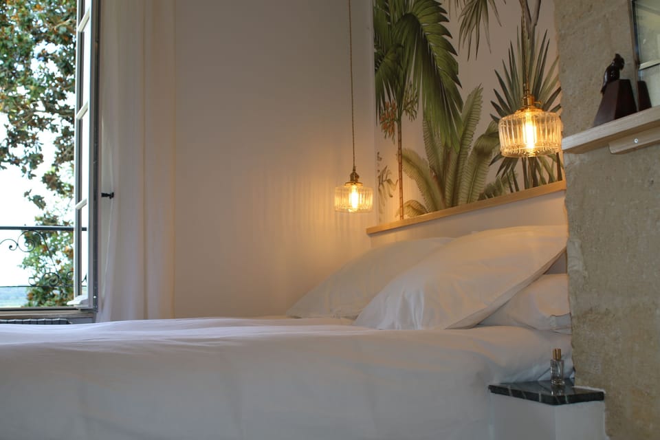 Chambre Vigne 2 Deluxe | Egyptian cotton sheets, premium bedding, down comforters, free WiFi