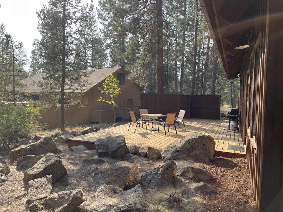 Sunny south facing cedar deck 