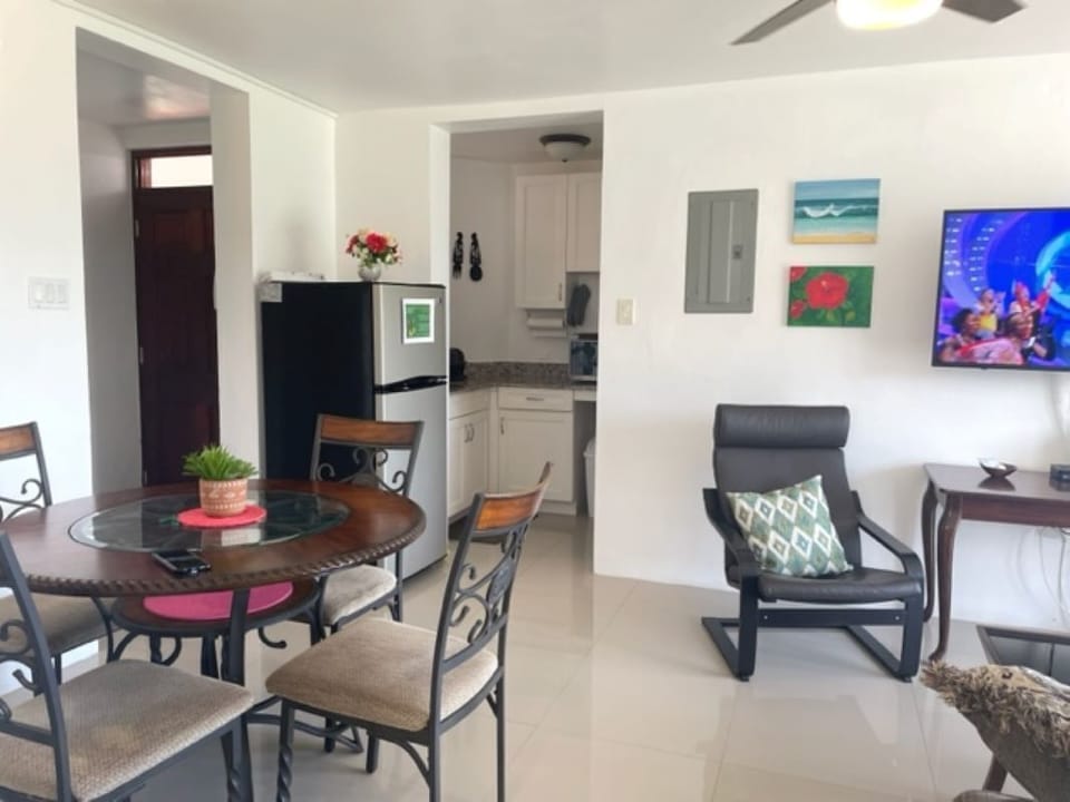 Kitchen next to dining area