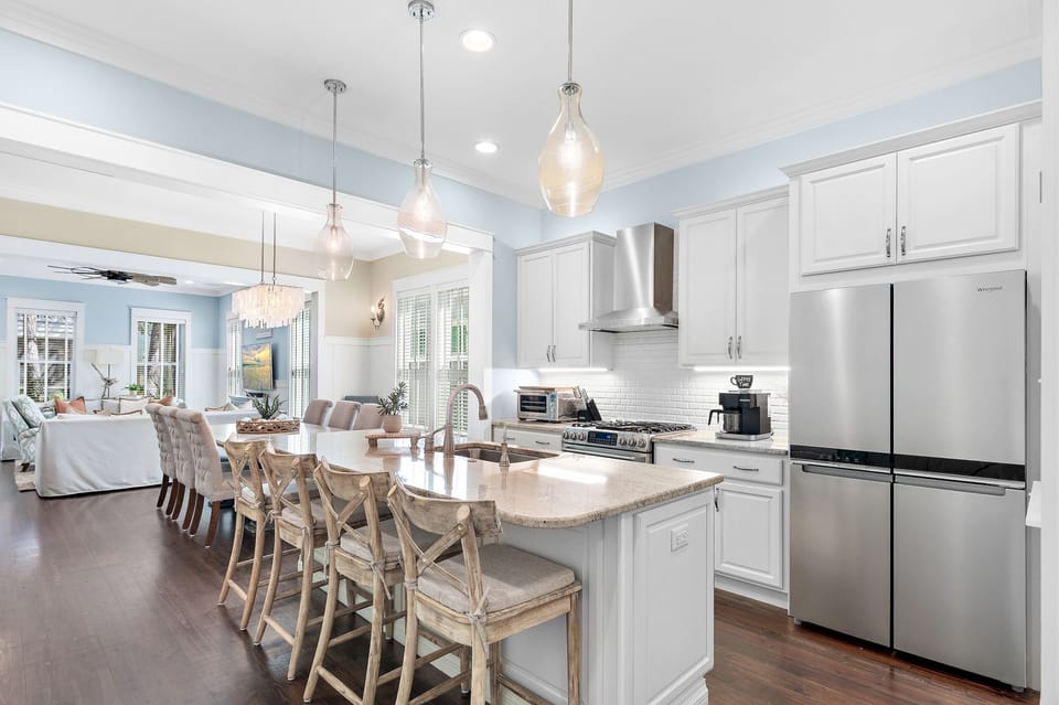 Modern appliances and ample counter space for effortless meal prep.
