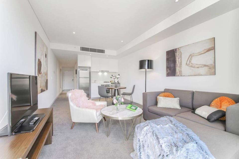living room with tv and sofa