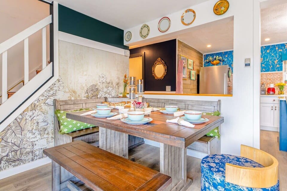 [Dining Room, Downstairs] "Grateful that our family of six could comfortably spread out around the expansive dining table."