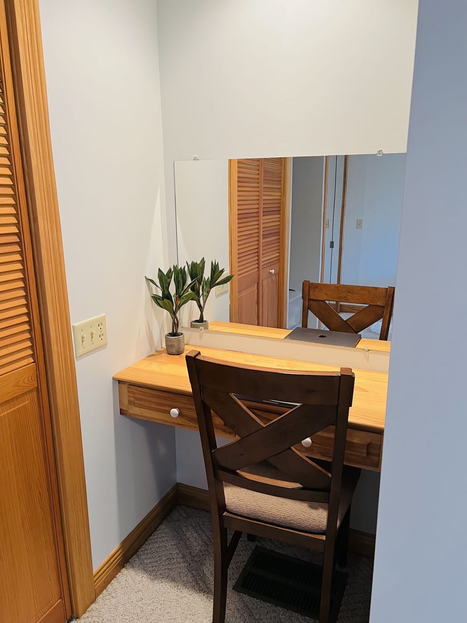 Office space in Master Bedroom