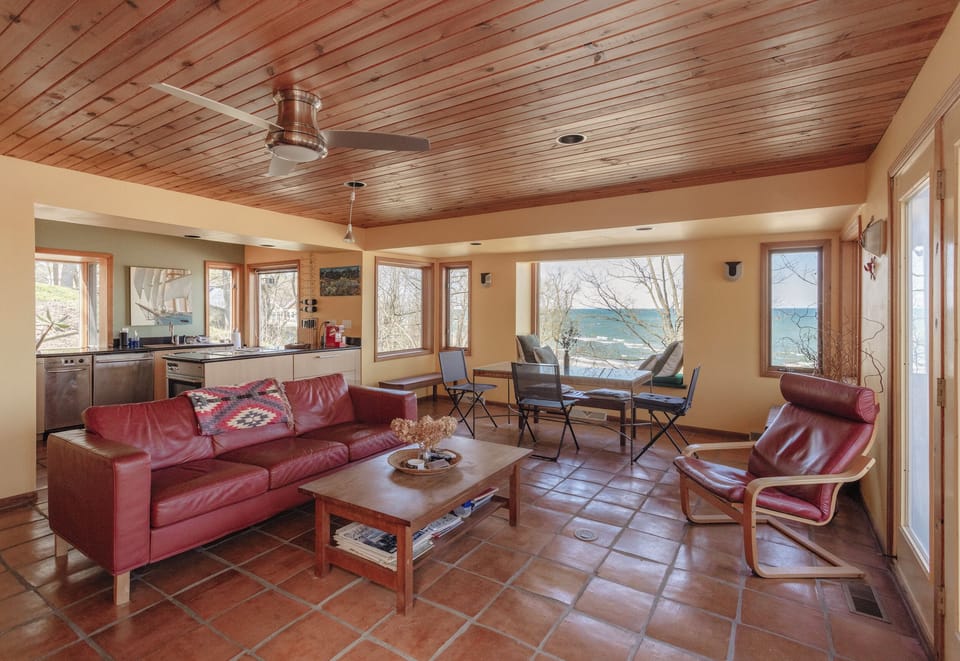 Living room with amazing views!