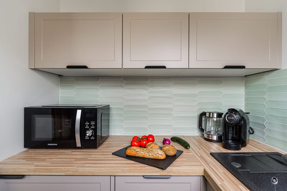 Apartment | Private kitchen | Mini-fridge, microwave, stovetop, dishwasher