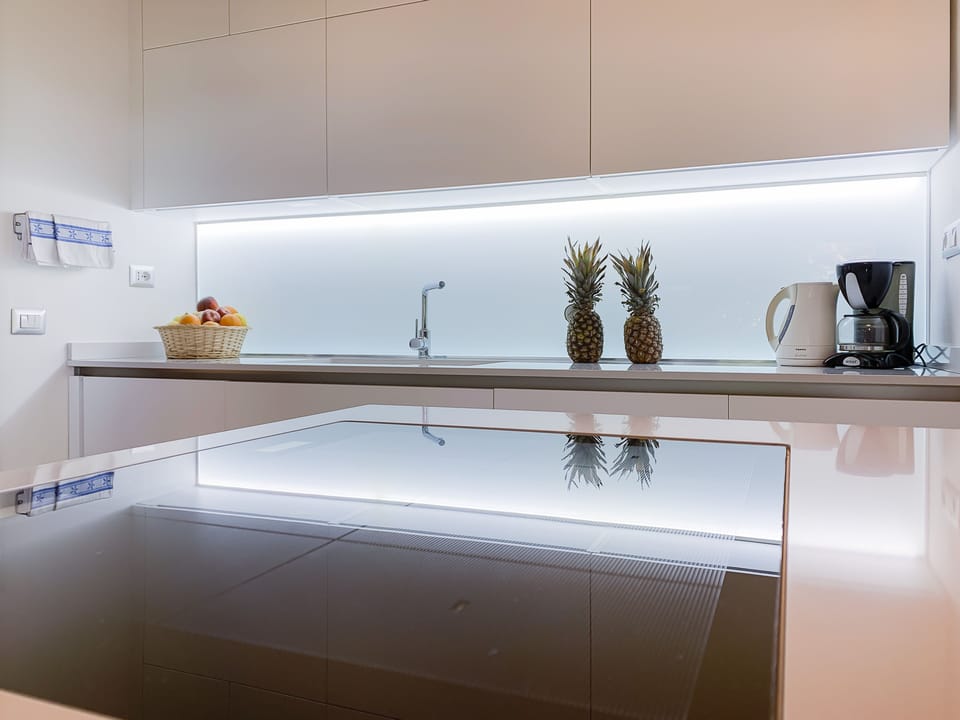 Superior Villa, Private Pool, Beachfront | Private kitchen | Full-size fridge, microwave, oven, stovetop