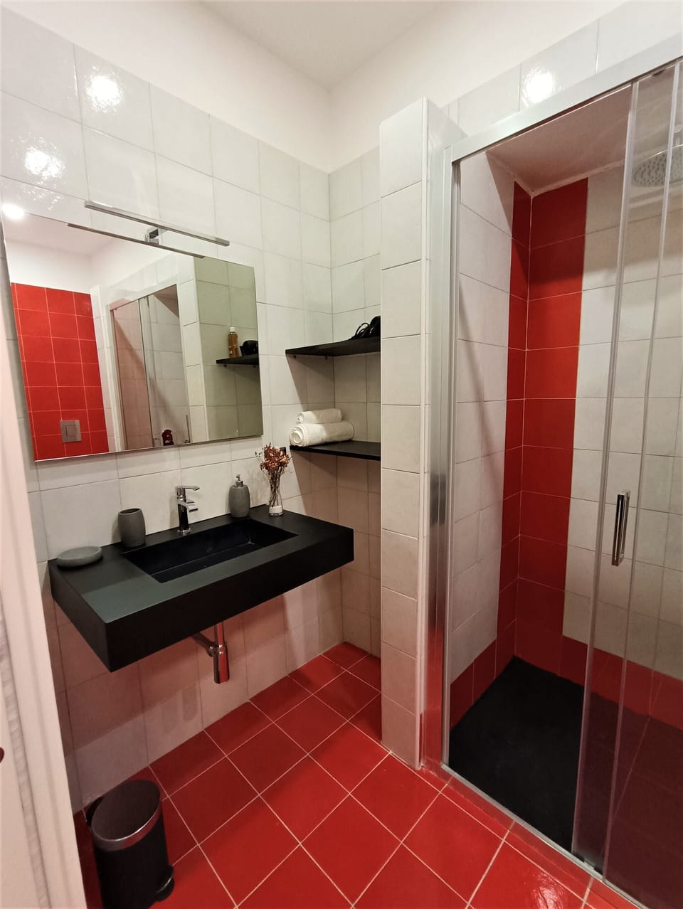 Comfort Room, City View | Bathroom | Shower, rainfall showerhead, hair dryer, slippers