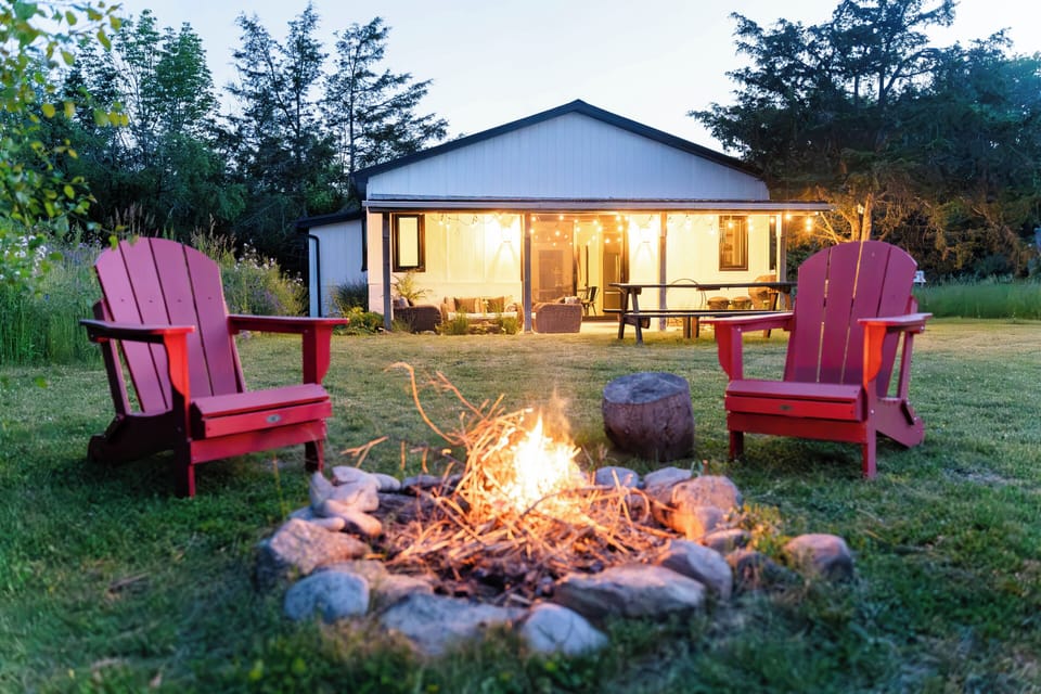 Comfy seating for day time lounging and evening star gazing.