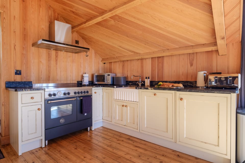 Fridge, dishwasher, electric kettle, toaster