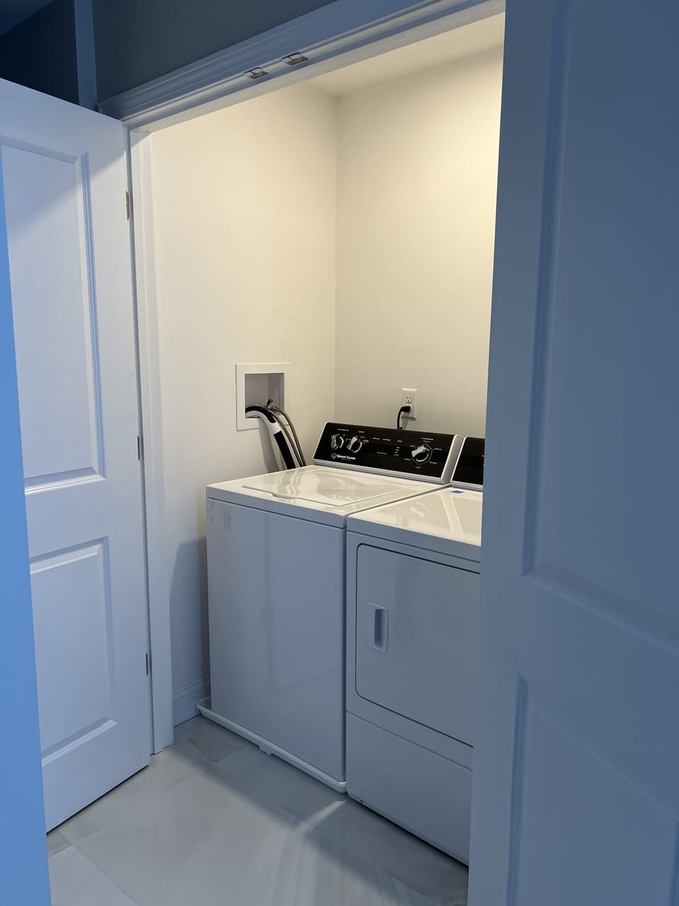 Second floor full bathroom with full size washer and dryer