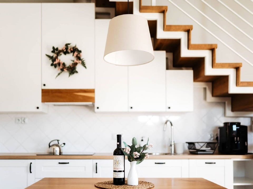 Countertop, Cabinetry, Property, White, Product, Wood, Lighting, Kitchen Appliance, Kitchen, Interior Design