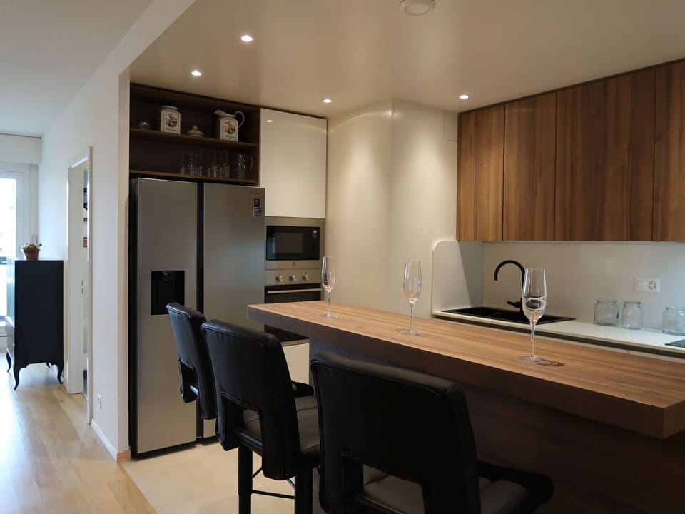 Cabinetry, Countertop, Furniture, Sink, Kitchen, Tap, Kitchen Sink, Wood, Chair, Interior Design