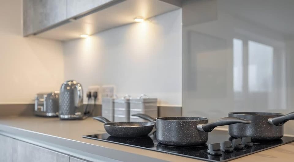 Kitchen at Valore Property Services Short Lets & Serviced Accommodation