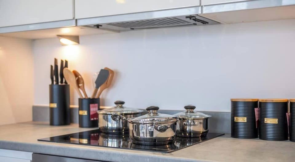 Kitchen at Valore Property Services Short Lets & Serviced Accommodation