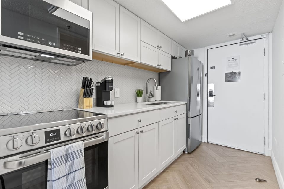 Cook easily in our full-size, modern kitchen.