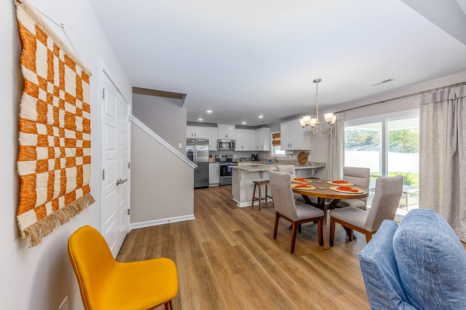 Stylish and modern design living and dining room