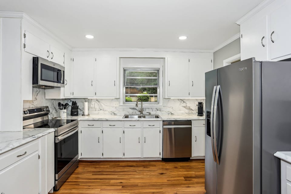 Beautifully updated kitchen with new stainless steel appliances