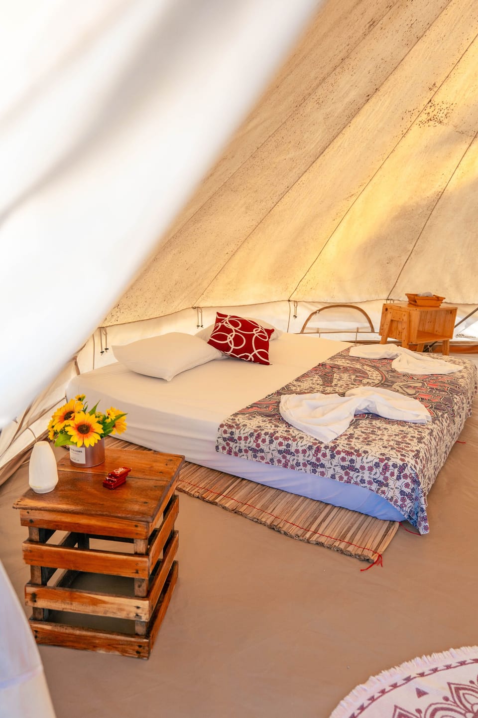 Comfort Tent, 1 Bedroom, Ocean View, Garden Area | 1 bedroom, laptop workspace, individually decorated