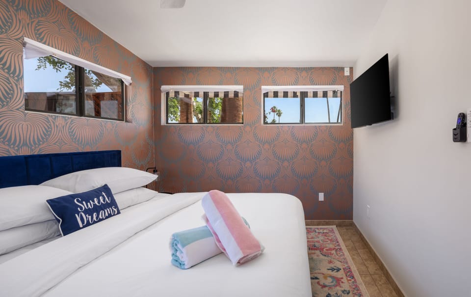 Bright, colorful, and full of Palm Springs warmth. Unwind in style and wake up to golden desert light.