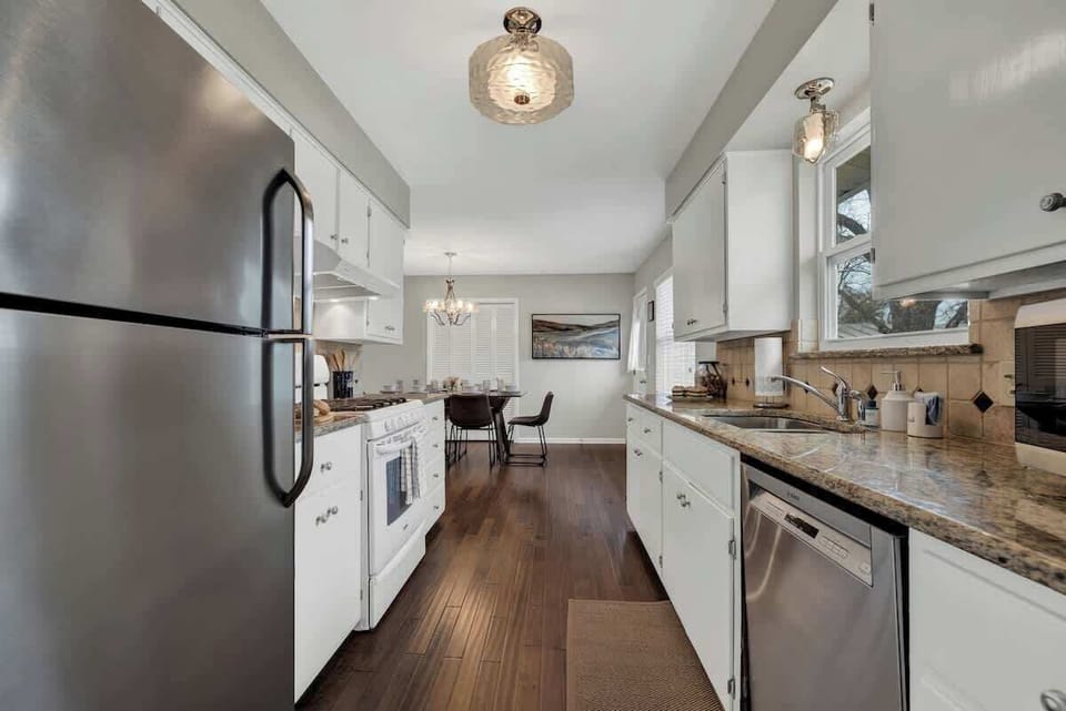 Stainless steel appliances.