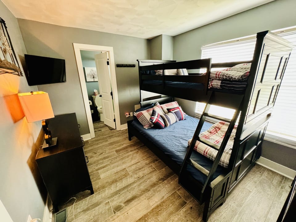 Bunk room connected to Jack and Jill bathroom
