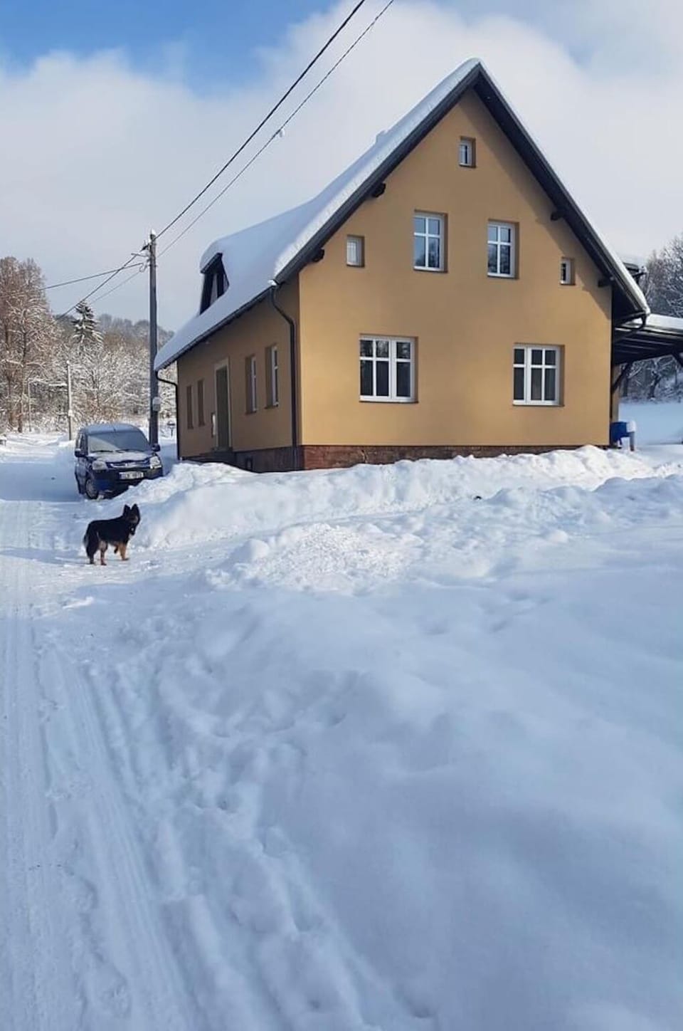 Cloud, Sky, Snow, Building, Window, Slope, House, Tree, Freezing, Cottage