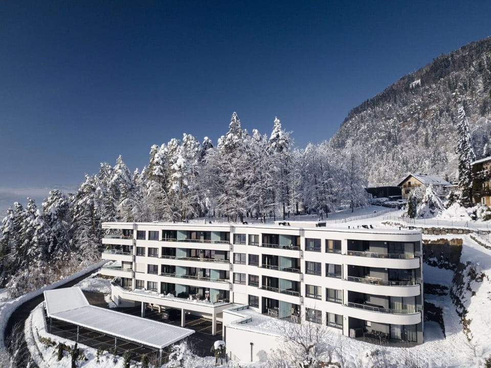Sky, Building, Snow, Urban Design, Landscape, Mountainous Landforms, Freezing, Natural Landscape, Mountain Range, Tree