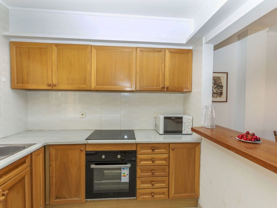 Countertop, Kitchen, Cabinetry, Kitchen Appliance, Flooring, Furniture, Wood, Major Appliance, Interior Design, Floor