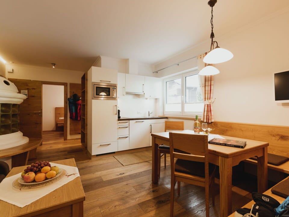 Table, Furniture, Cabinetry, Countertop, Wood, Kitchen, Interior Design, Flooring, Food, Floor