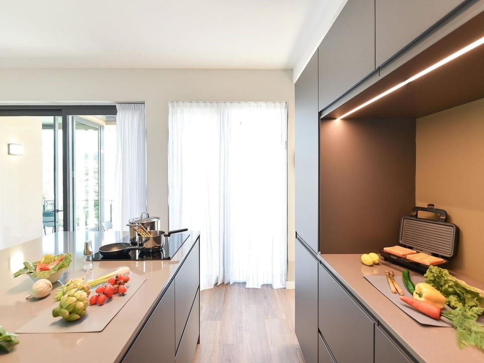Table, Furniture, Building, Interior Design, Orange, Wood, Floor, Food, Cabinetry, Flooring