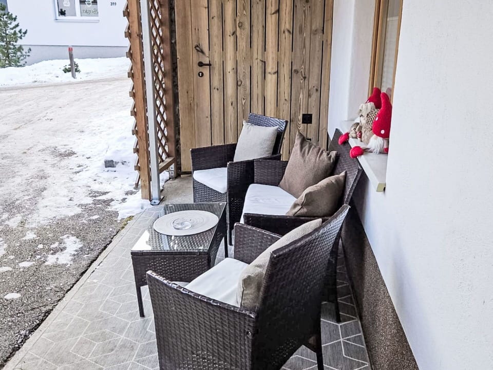 Furniture, Wood, Chair, Interior Design, Outdoor Furniture, Coffee Table, Balcony, Outdoor Table, Living Room, Cushion