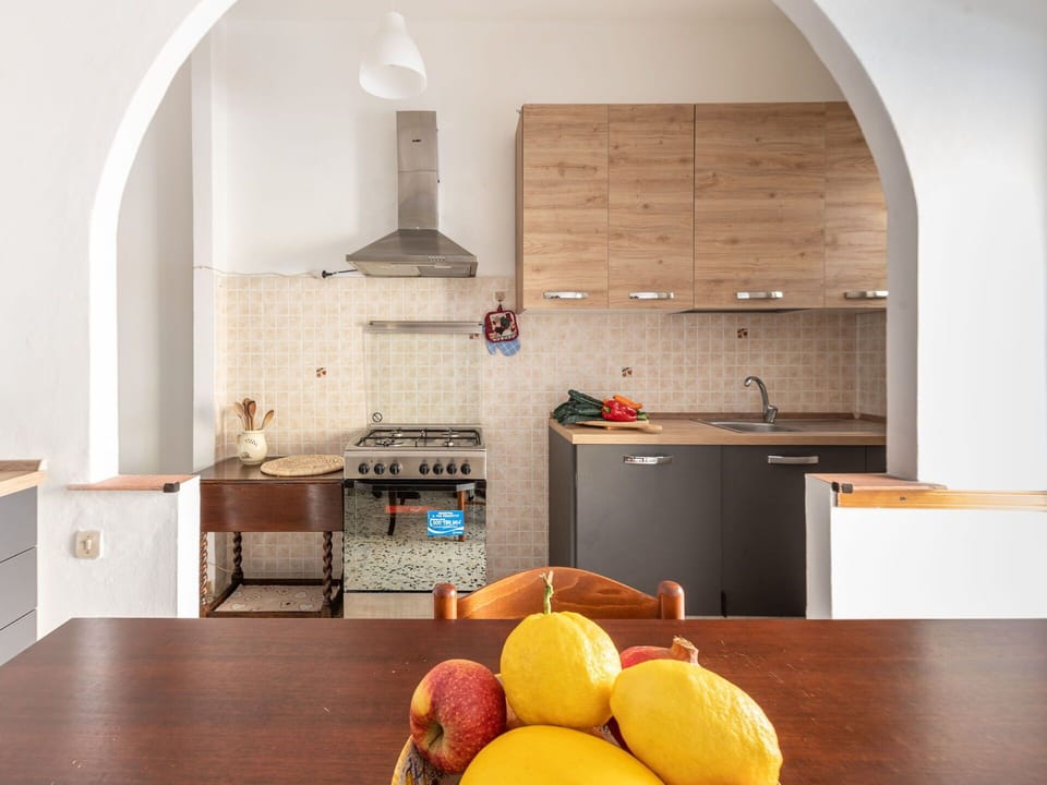 Furniture, Cabinetry, Countertop, Exhaust Hood, Wood, Kitchen, Orange, Food, Kitchen Stove, Interior Design