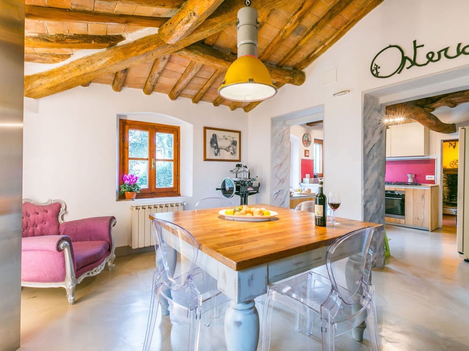 Table, Furniture, Property, Orange, Wood, Interior Design, Lighting, Architecture, Floor, Flooring