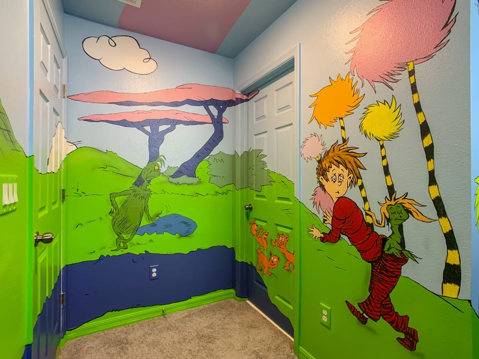 Fully Custom and immersive Dr. Seuss Themed Mural