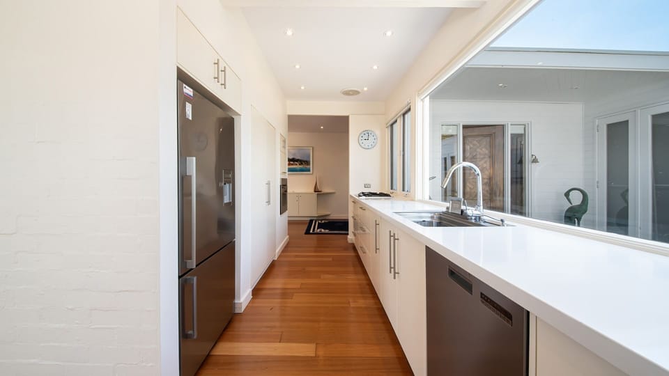 High-end dishwasher and refrigerator in the kitchen 