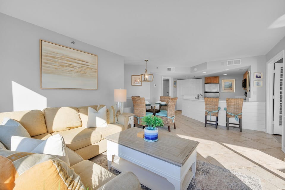 Living area with flatscreen tv.
