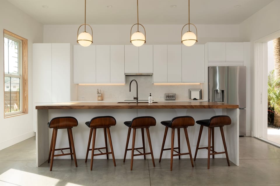 Morning coffee, happy hour, and everything in between ☕️✨ The island is the heart of the home