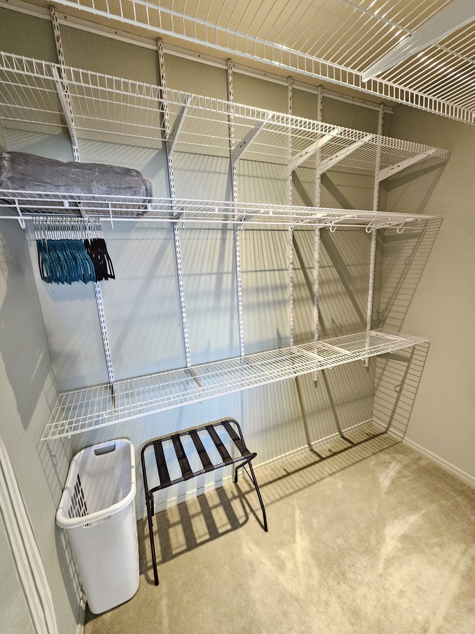 Massive, oversized Master bedroom closet with room for all of your extras!