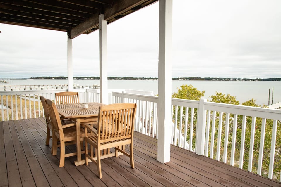 Deck and outdoor dining area