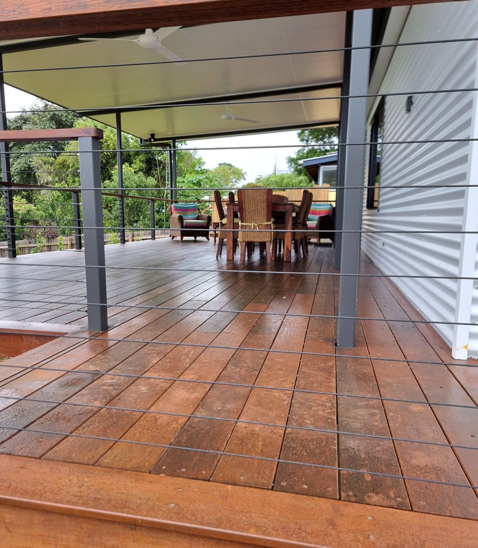 Rear deck for relaxing