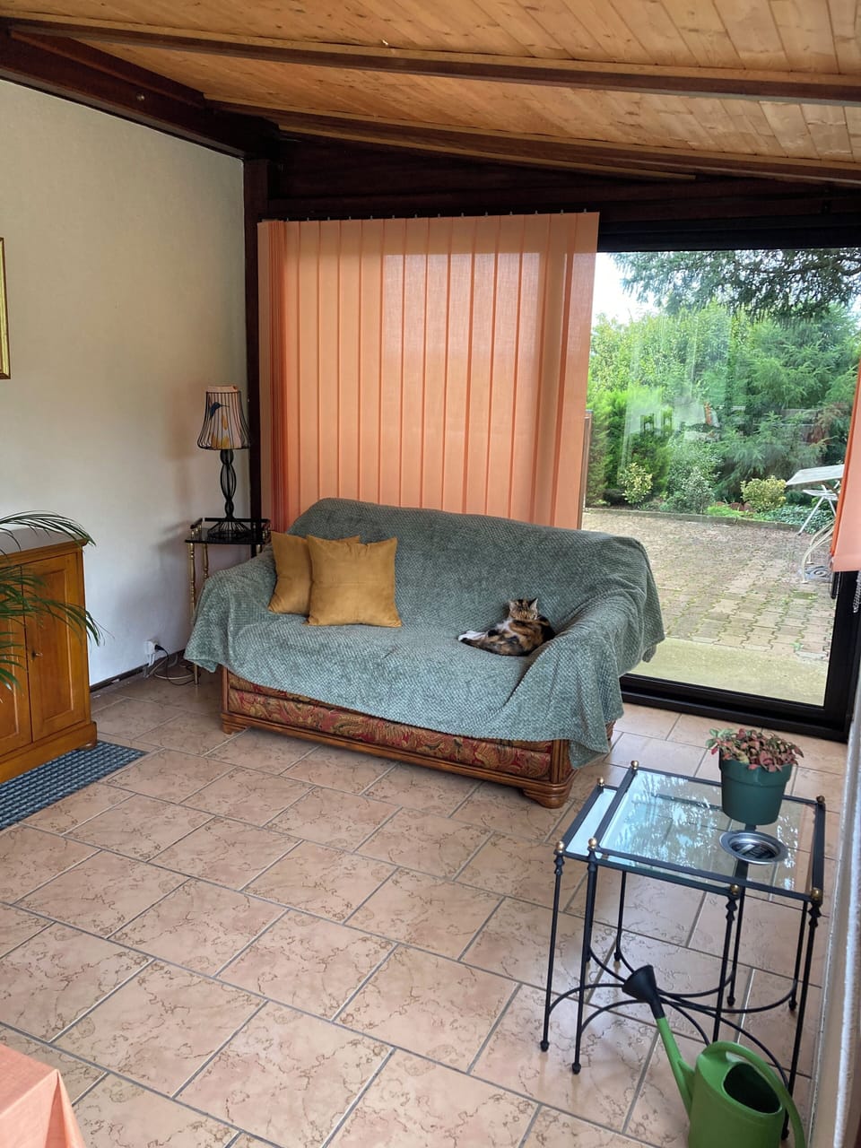 The veranda sofa (with an intruder)