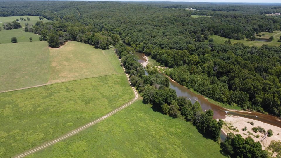 Overhead of bottom leading to River Bluff River Access for Guest Use