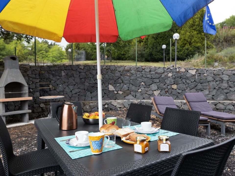 Table, Furniture, Property, Umbrella, Plant, Chair, Shade, Outdoor Table, Outdoor Furniture, Yellow