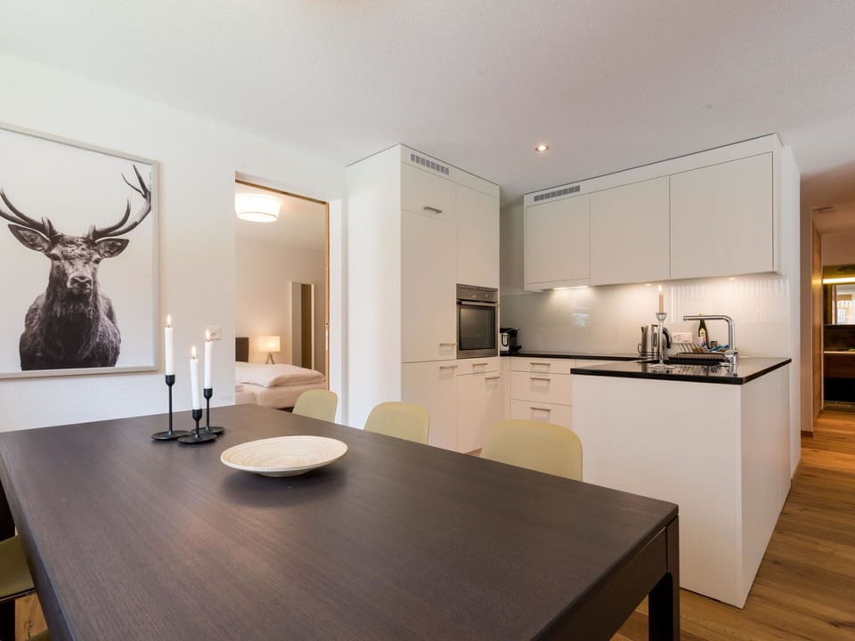 Table, Furniture, Cabinetry, Countertop, Wood, Lighting, Interior Design, Kitchen, Kitchen Appliance