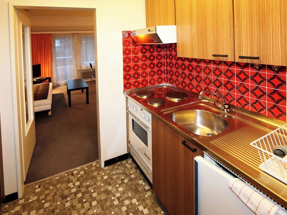 Interior Design, Floor, Flooring, Furniture, Room, Apartment, Curtain, Wood Stain, Countertop, Design