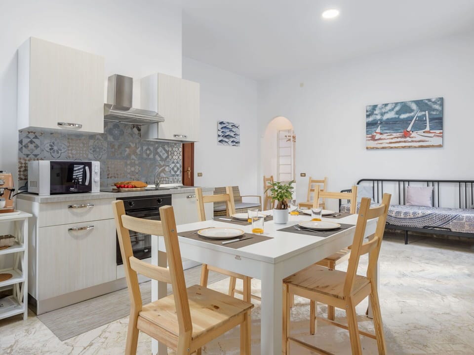 Furniture, Table, Property, Chair, Cabinetry, Wood, Kitchen Appliance, Interior Design, Orange